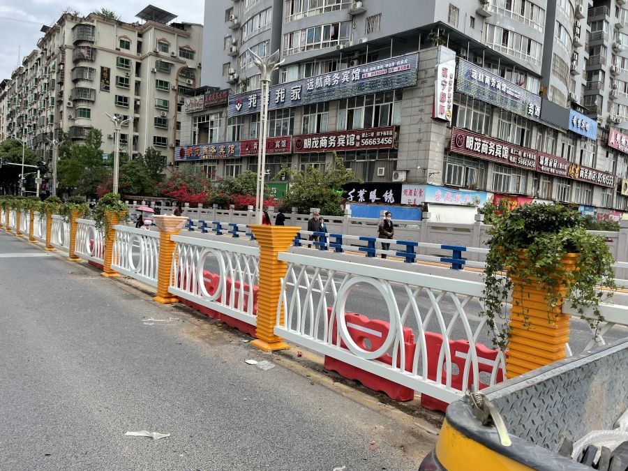 奉节县-李家沟大桥立柱栽花隔离护栏